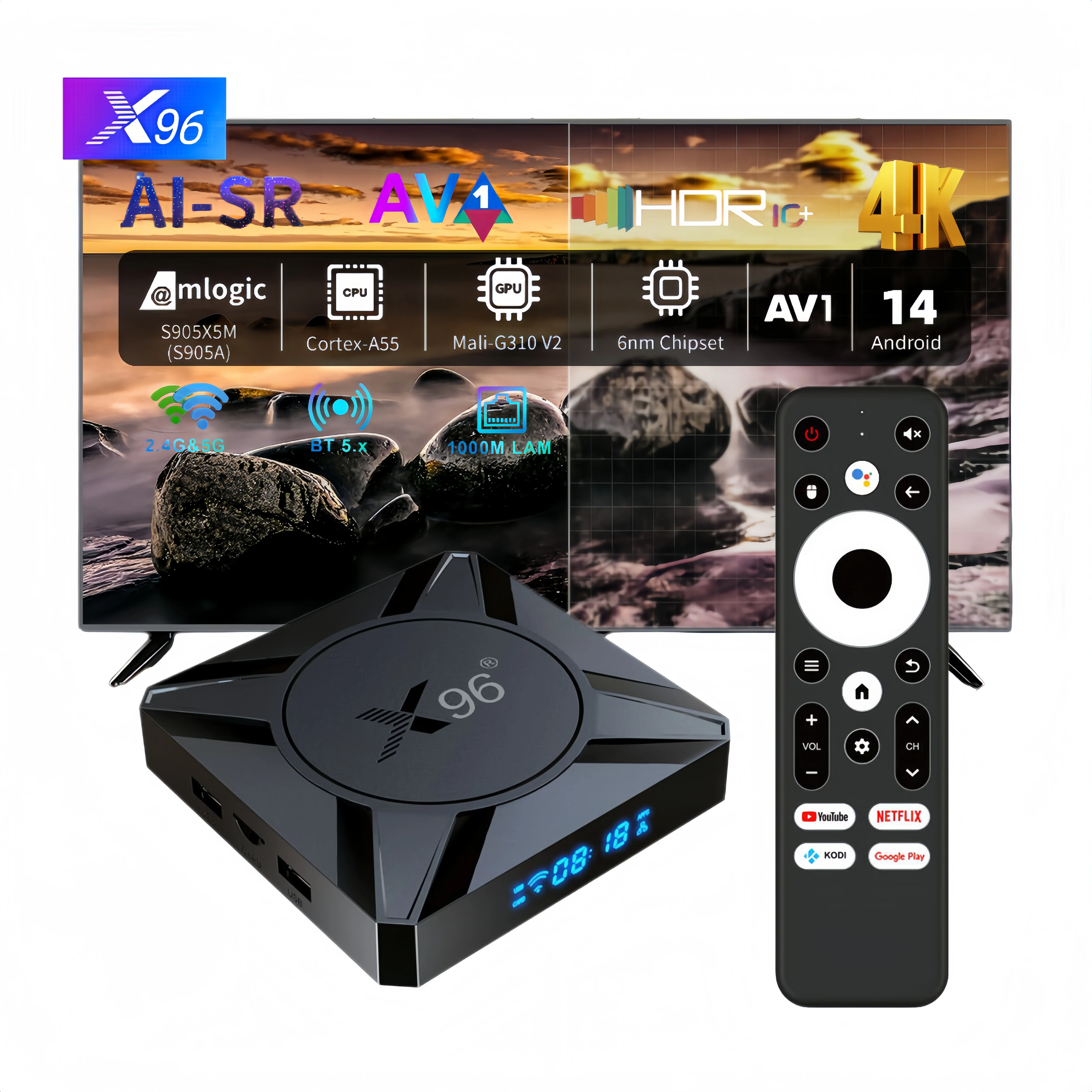 TV Box X96 M300 Android 14 Amlogic