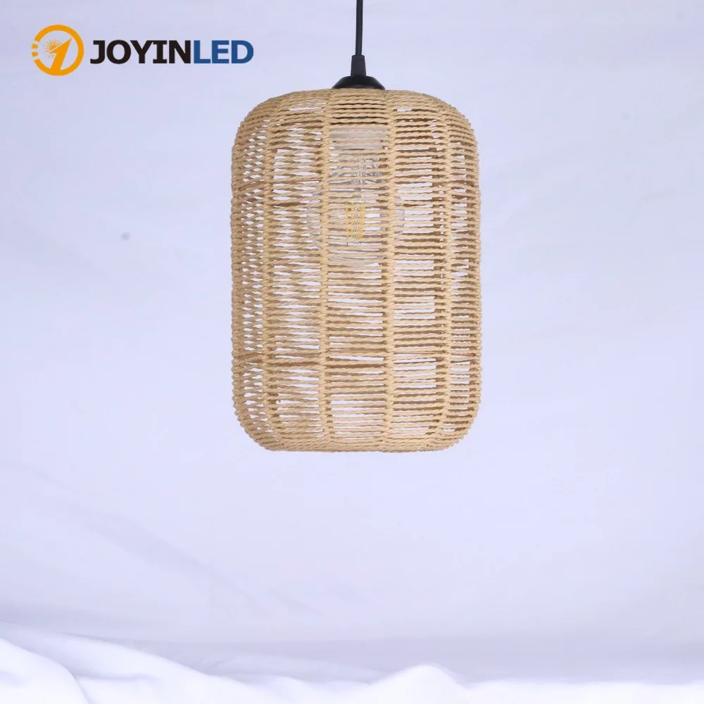 

JOYINLED Vintage Rope Hemp Pendant Light Shade Chandelier Lampshade for Bedroom Living Room and Restaurant Decor