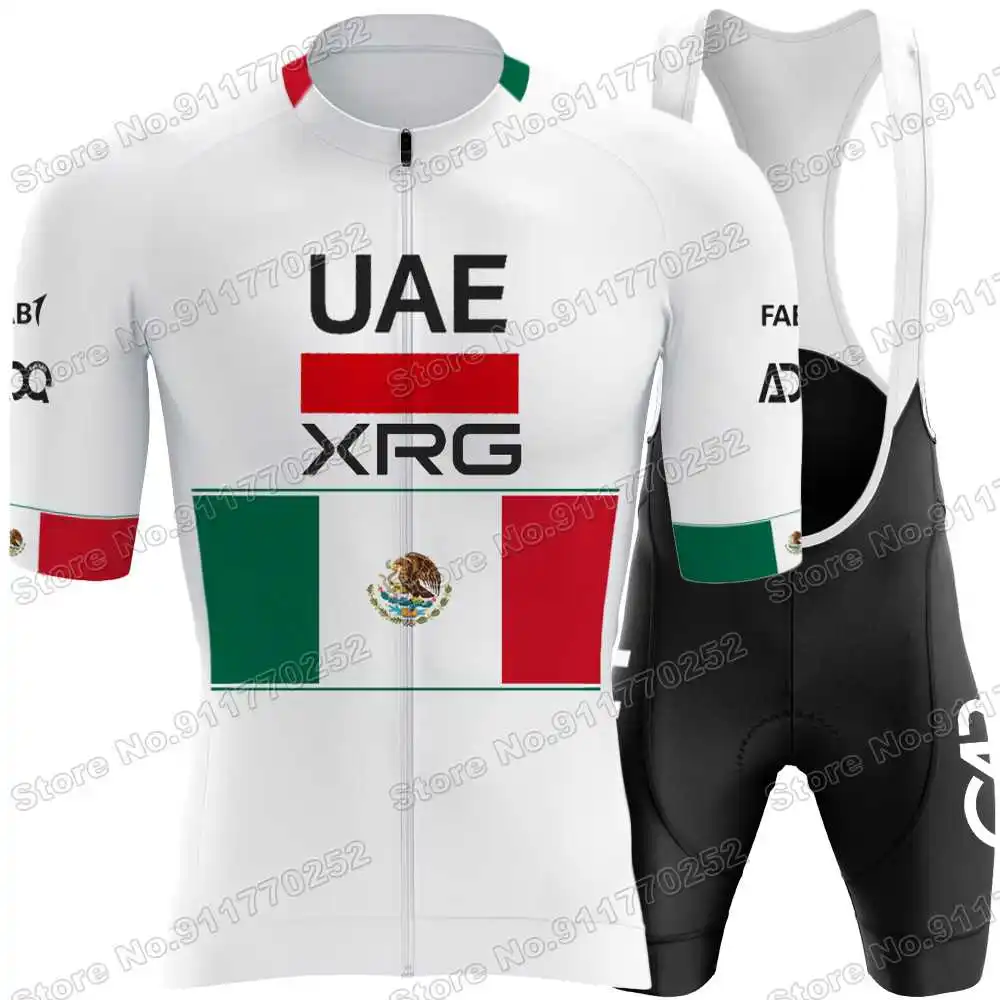 2026 إسحاق ديل تورو الإمارات العربية المتحدة فريق الدراجات جيرسي مجموعة المكسيكي-بطل الدراجات ملابس الرجال الطريق دراجة قميص دعوى دراجة مريلة السراويل