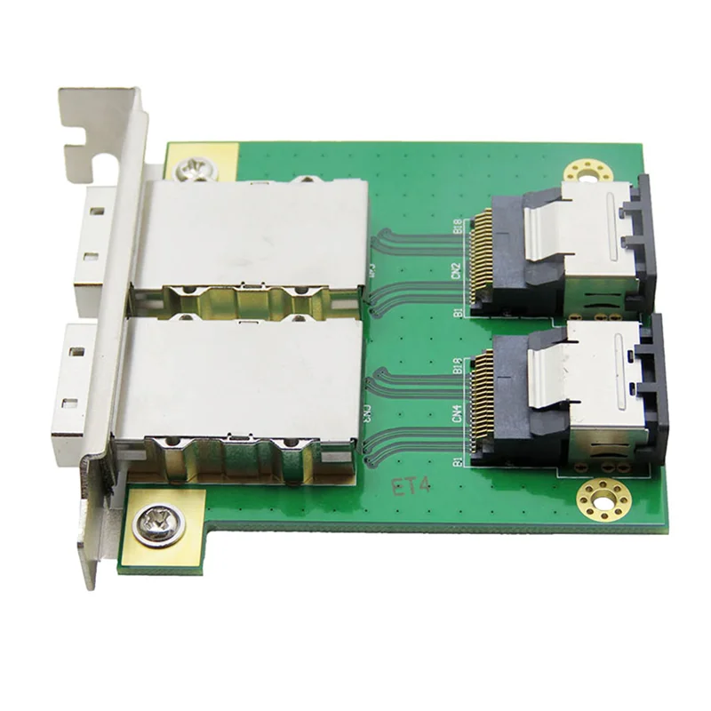 T88C พอร์ตคู่ Mini SAS ภายใน SFF-8087 ภายนอก HD SFF-8088 Sas26P PCI SAS อะแดปเตอร์การ์ด