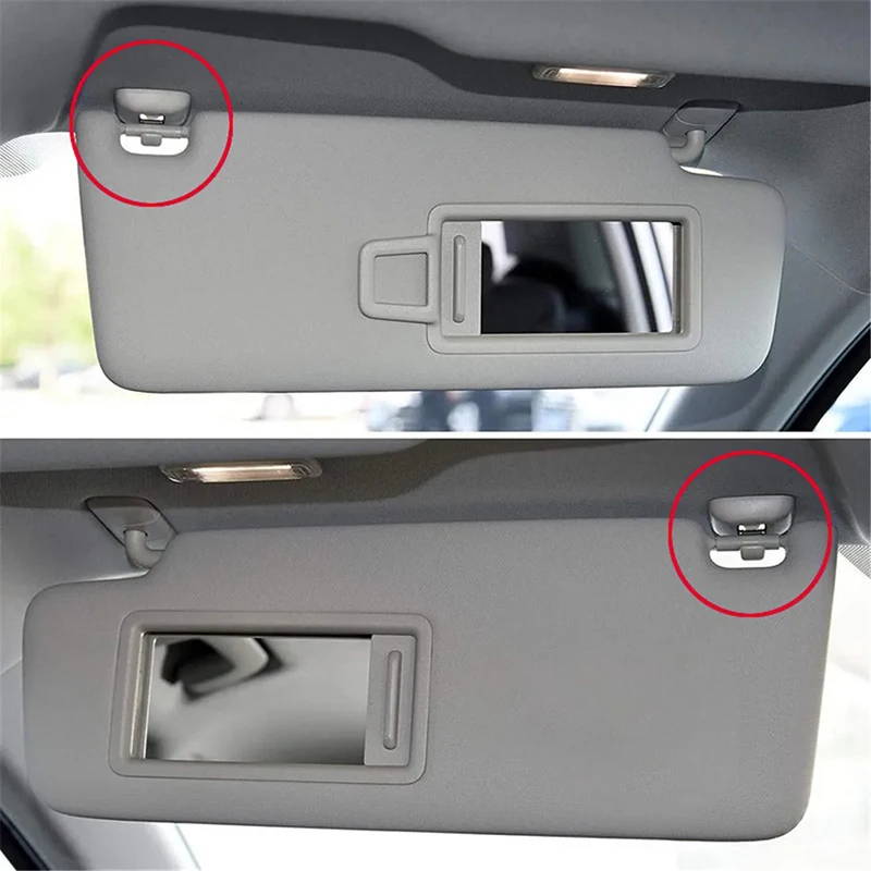 1/2 Stück Auto-Sonnenblenden-Befestigungsclip Hakenhalterung für AUDI A1 A3 A4 A5 Q3 Q5 S3 S4 S5 TT Allroad Innenausstattung – Detail 5