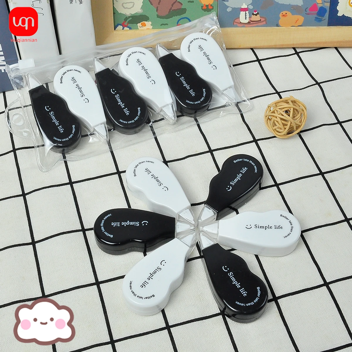 6Pcs Portable Mini Correction Tape Large Capacity Practical Correction Tape White Sticker Study for Students Office Supplies