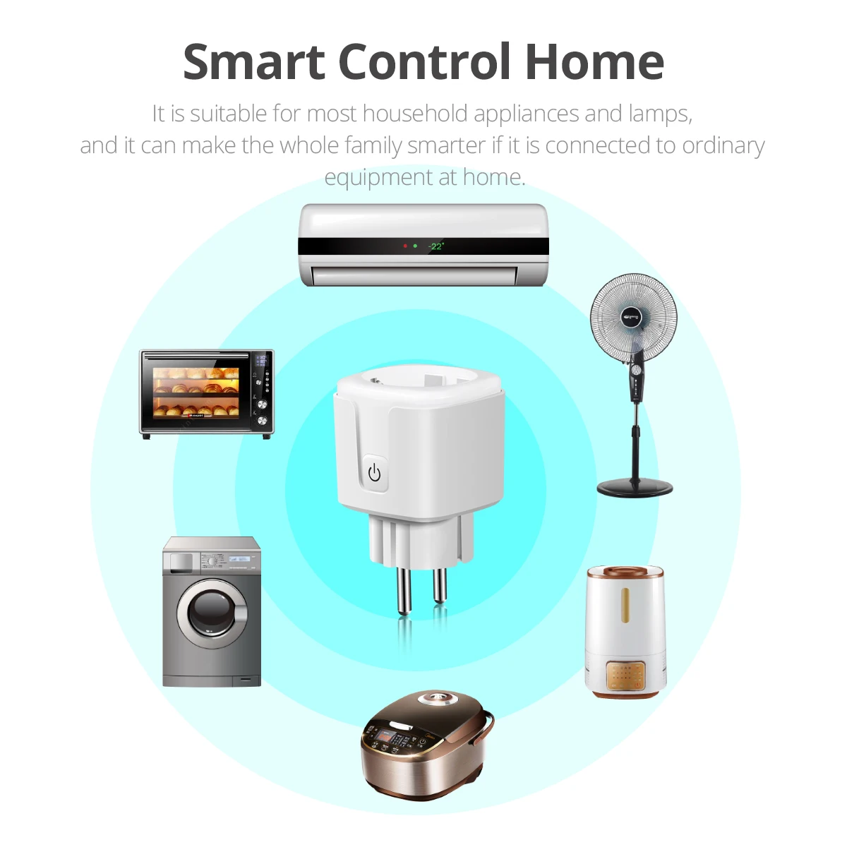 Homekit Smart Home WIFI Switch LED Bulb EU Power Stocket Plug Siri Voice Control presa a muro per Apple Homekit Wireless Remote