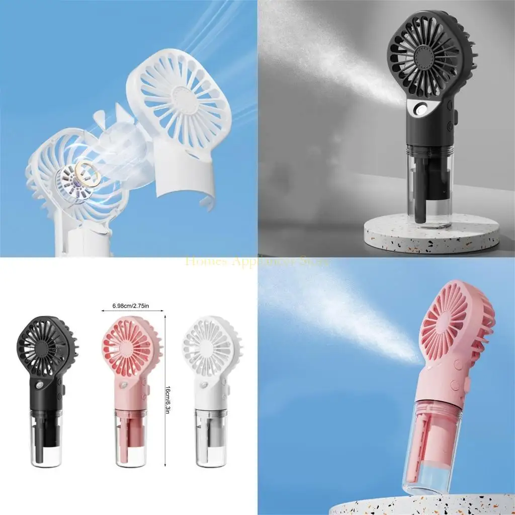 D0AB Portable Misting Fan Fan Handheld Fan Fan Fan USB Mini Fan Fan For Office, Home, Travel