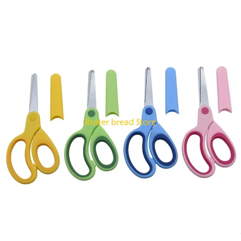 W89C Left-Handed Safety Scissors Kids Scissors Training Scissors with Comfort Handle