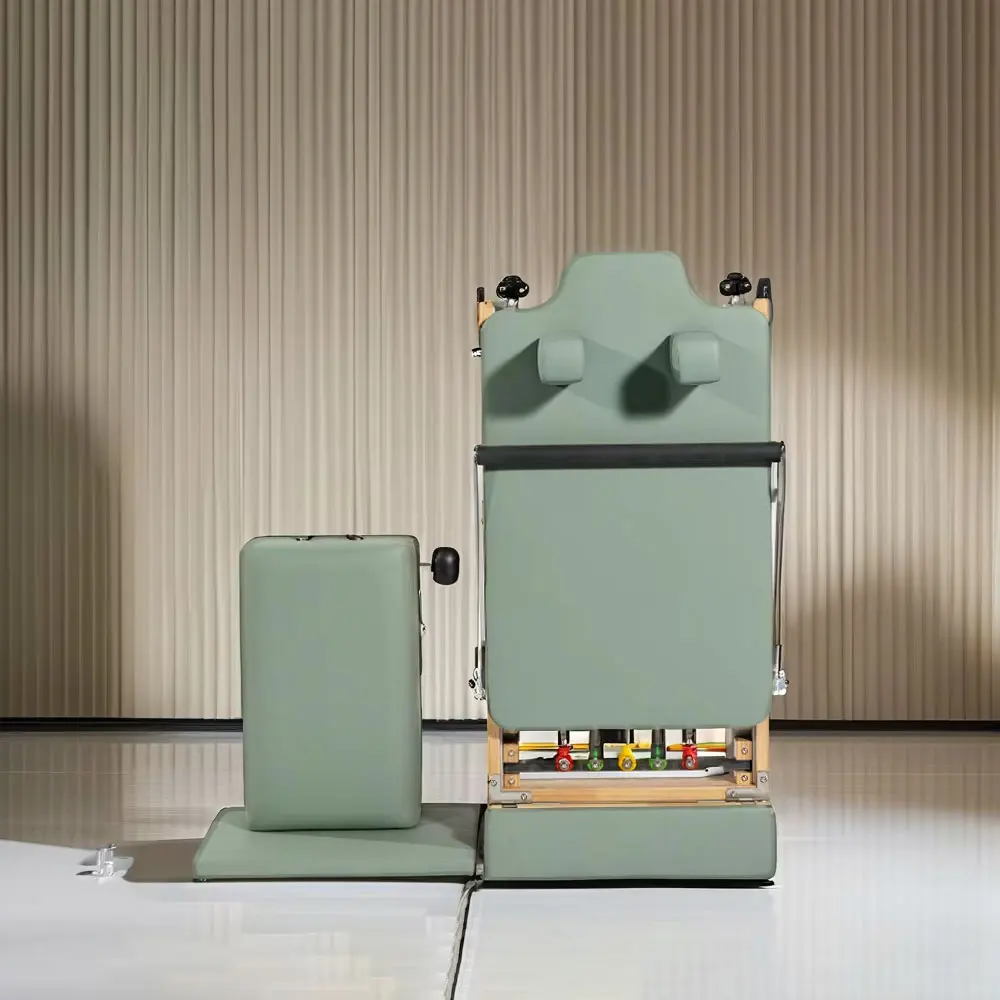 

Customized Core Strengthening Wood Yoga Bed Machine Foldable Oak Wood Pilates Reformers For Pilates Athletic Training Facilities