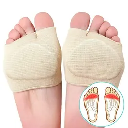 Metatarsal Sleeve Pads Half Toe Bunion Sole Forefoot Gel Pads Cushion Half Sock Prevent Calluses Blisters