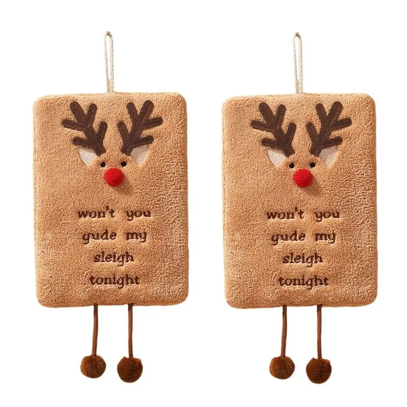 

Kitchen Towel Bathroom Towel Absorbent Cute Dry Towel Holiday Cartoon Wipe Towel Kitchen Dress Up