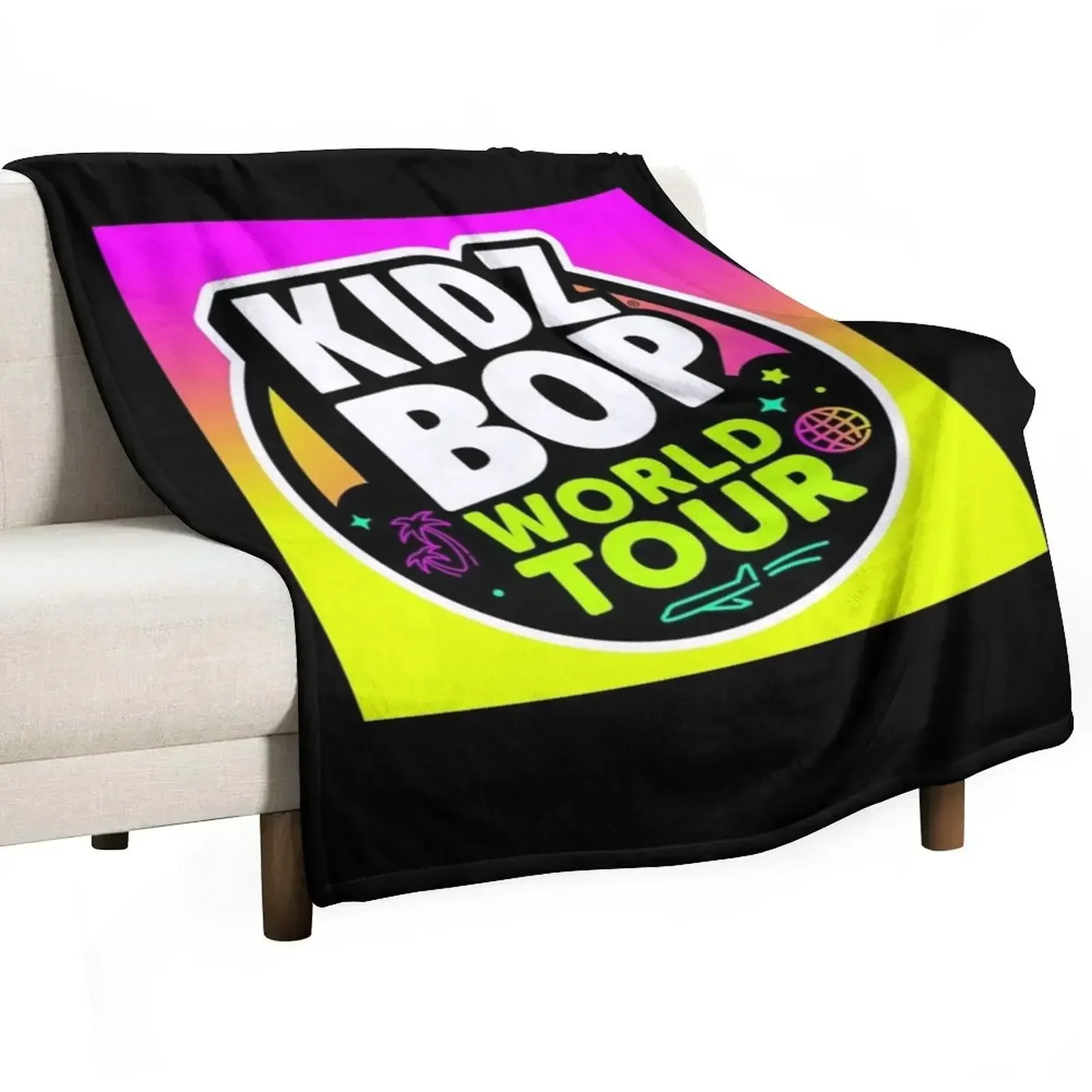 

music brand for kids Throw Blanket Air Conditioner Soft Blanket for Office Home