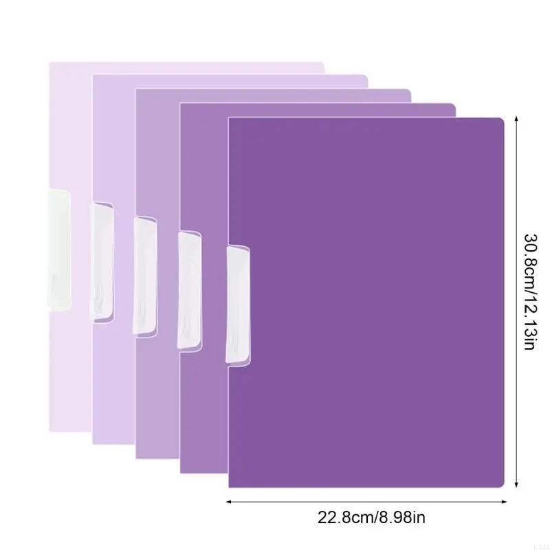 L4MA File Organizers with Side Opening, 50 Sheets Capacity File Folders Report Cover