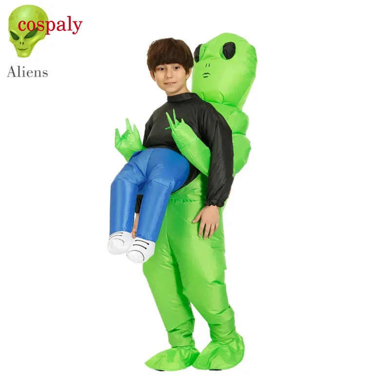 A ET-Aliens Inflatable Costume Scary Monster Cosplay For Adult Kids Thanksgiving Christmas Party Festival Stage Children Clothin