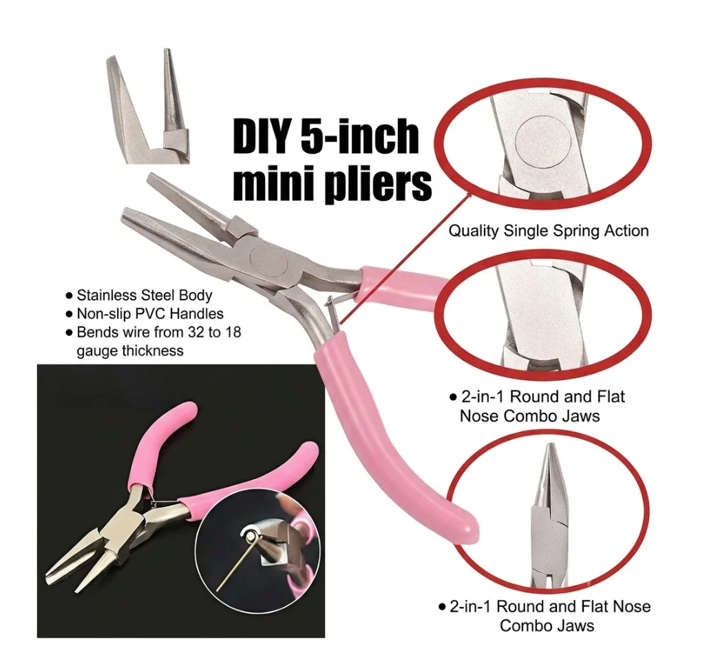 DIY5 inch mini pliers, wire winding pliers, jewelry pliers, needle rolling pliers, bent needle pliers
