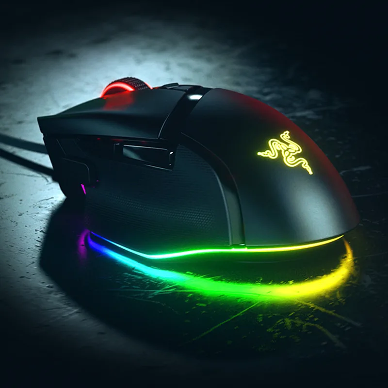 Razer Basilis Snake V3 E-sports RGB Wired Mouse 26300DPI Computer Game Smart Wheel Accelerated to Computer