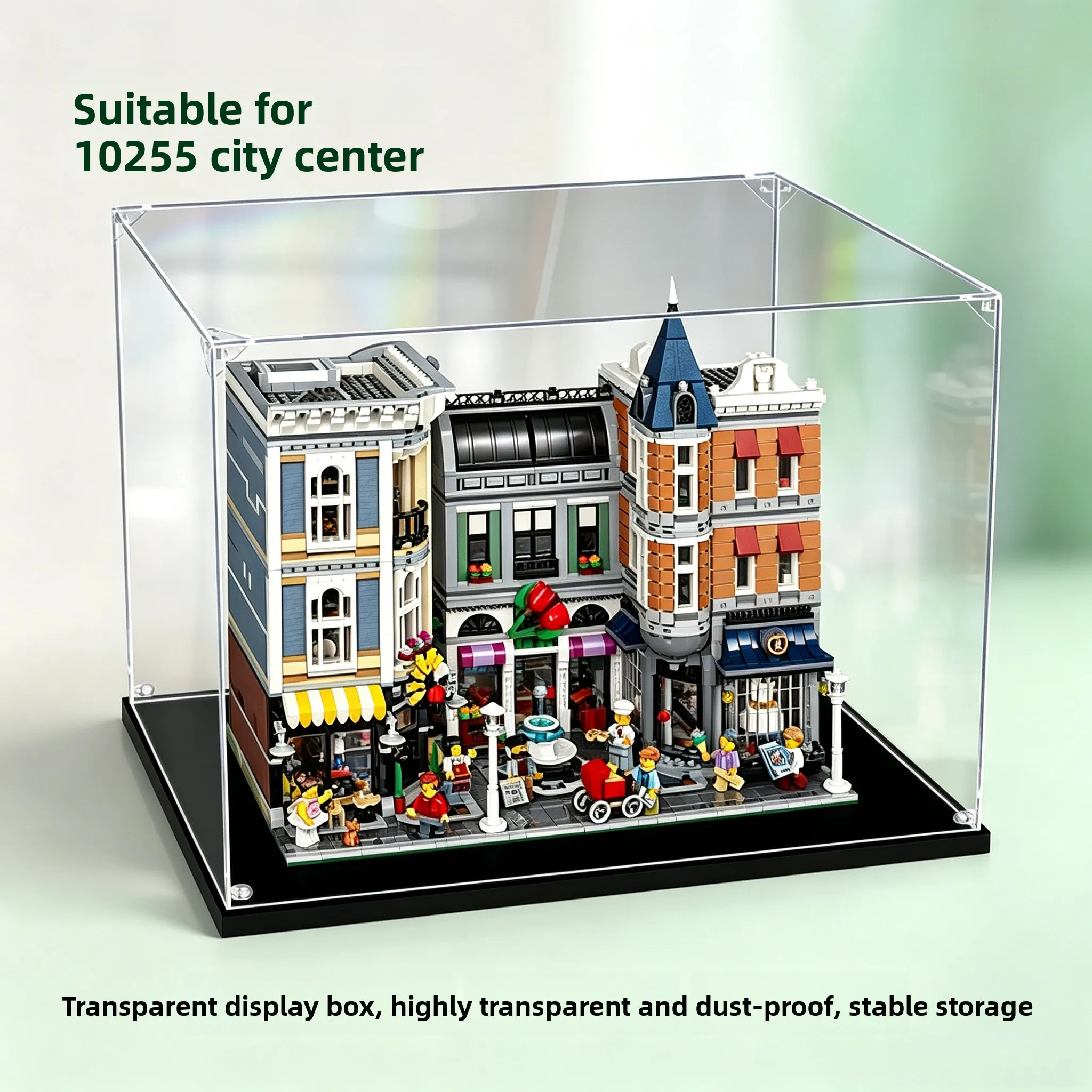 New Acrylic Dustproof Display Box For Lego 10255 Assembly Square City Center, Transparent Showcase for Building Block Model