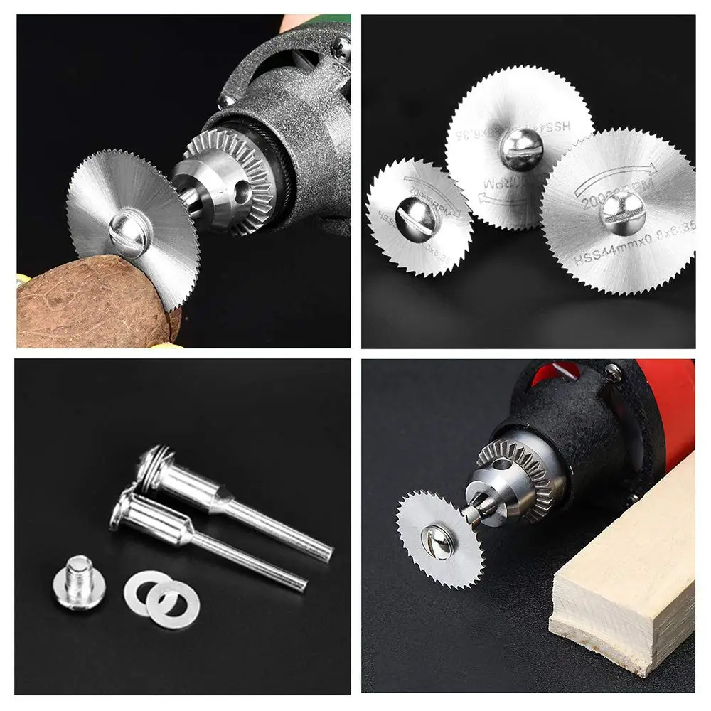 8Pcs Mini HSS Circular Saw Blade Rotary Tool For Dremel Metal Cutter Power Tool Wood Cutting Discs Drill Mandrel Cutoff 22-50mm