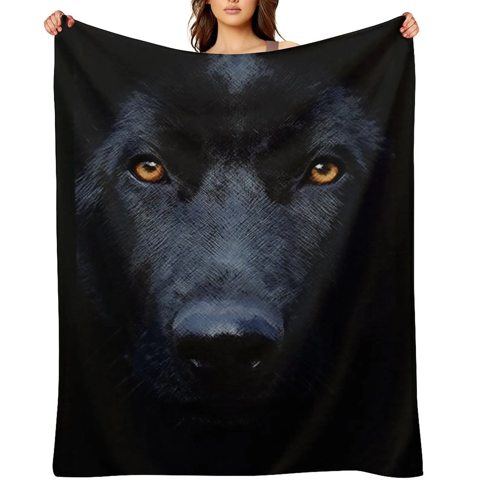 بطانية رمي الراعي الألماني الأسود وبطانيات السرير والأرائك العصرية للأطفال