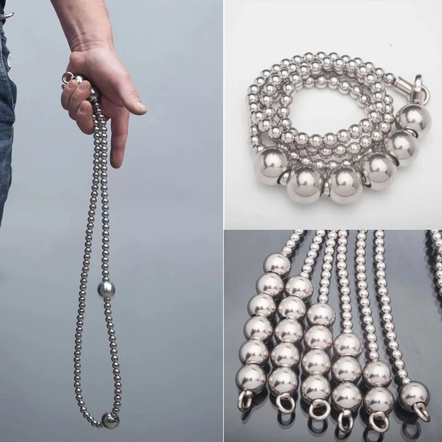 EDC Big Steel Ball Bransoletka do samoobrony Naszyjnik Bicz ze stali nierdzewnej Stal tytanowa Samochód Bezpieczeństwo osobiste Samoobrona