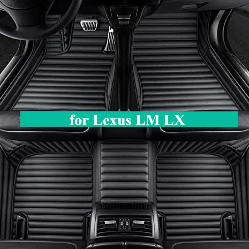 Custom Car Floor Mats for Lexus LM LX 2007-2024 7/5/8 seats Fashion Interior Accessories Auto leather Carpet Rugs Trunk cushion