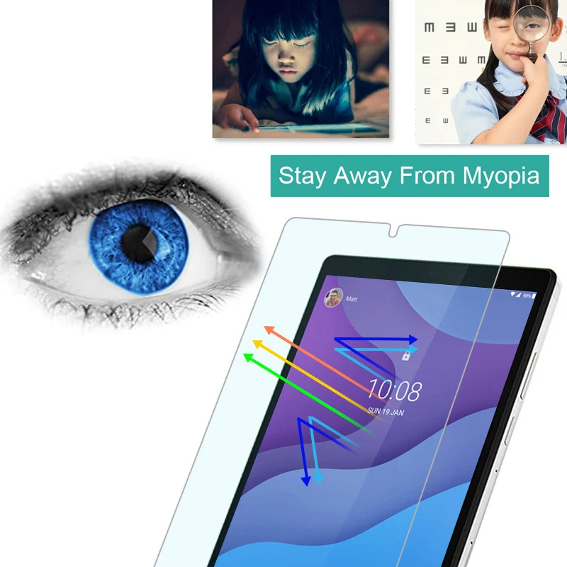 2PCS Anti-blue Light Screen Protector For Samsung Galaxy Tab S6 Lite 10.4 S7 11 FE 12.4 S8 Plus A8 10.5 HD PET Protective Film