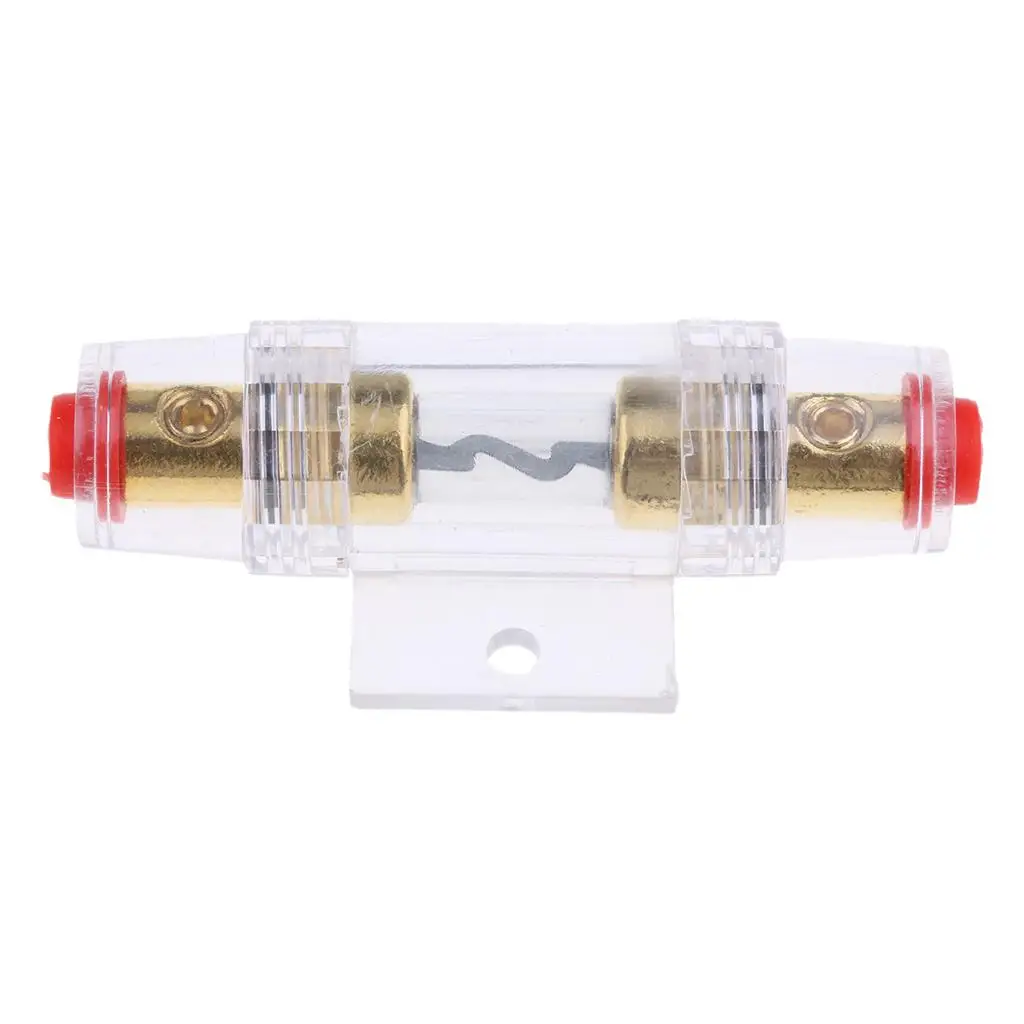 Universal 60A Car Speaker Fuse Block Distribution Holder Gold