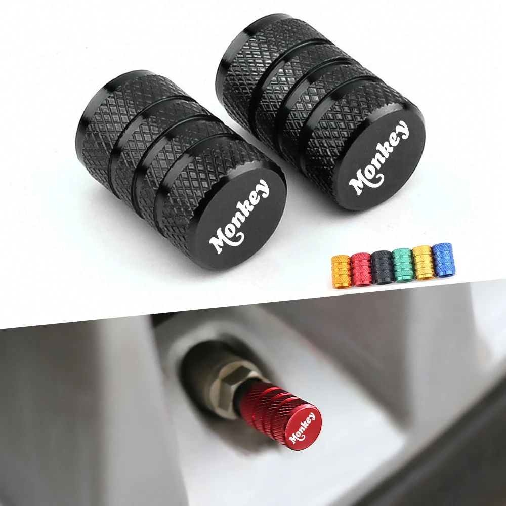 

Senior Motorcycle Accessories CNC Aluminum Valve Caps Air Port Tyre Stem Cover Parts For Honda Z 125 Z-125 Monkey Logo Universa
