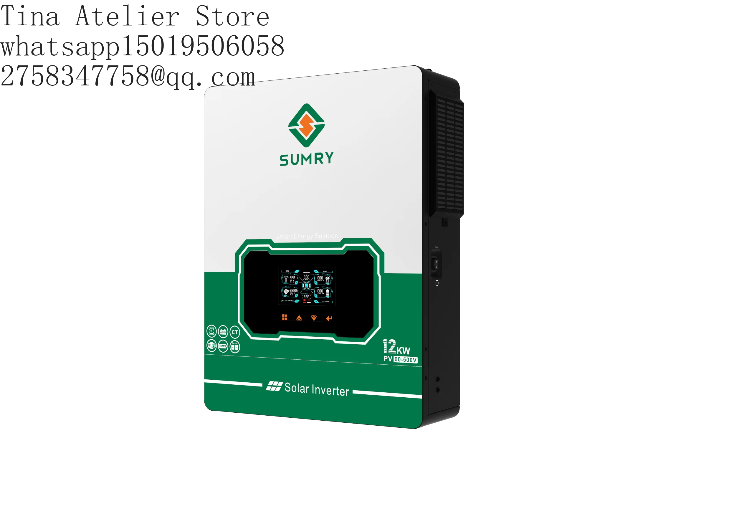 SEG 12KW 48VDC 230VAC Hybrid MPPT Inverter with Parallel Function External CT Current Sensor 98% Efficiency Reduces Wiring Work