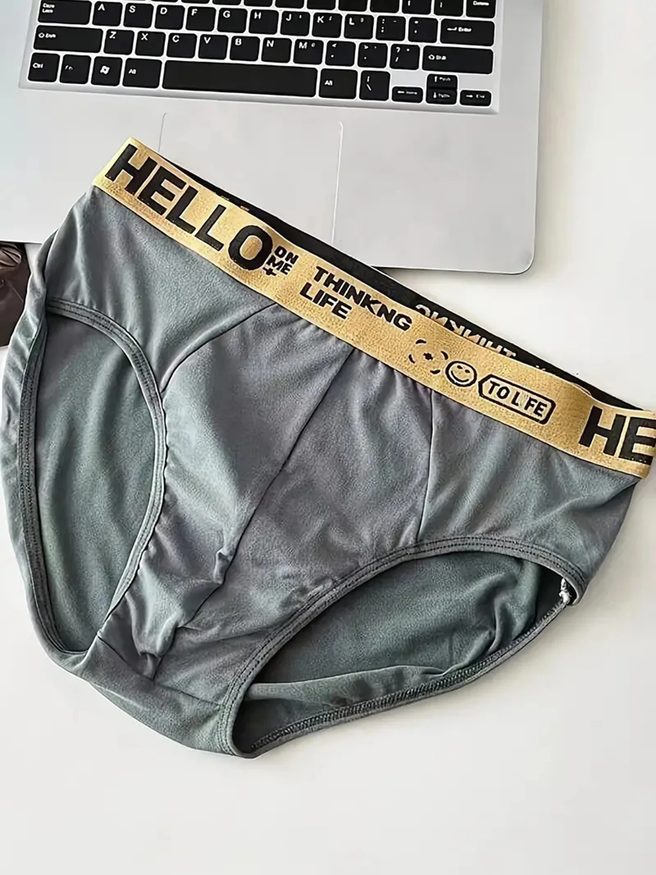 Random 5Pcs/set Men\'s Briefs Sexy Letter Waist Underwear Casual Comfortable Breathable Briefs Solid Color Underpants Men Panties