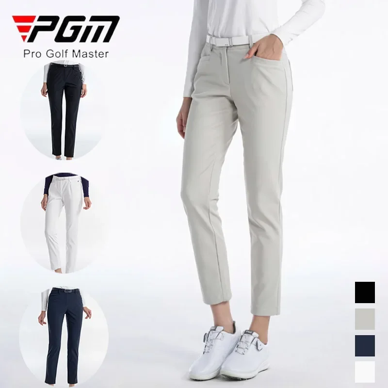 PGM Women Golf Pants Ladies Ankles Cropped Trousers Women Slim Split Sport Pants Female Anti-sweat High-Waist Sweatpants XS-XL