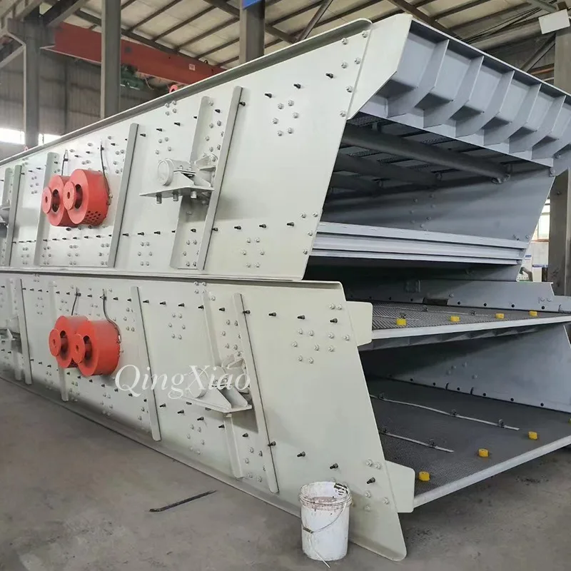 Industrial Mining Linear Vibrating Sieve For Solid Waste Sorting Construction Debris Recycling And Mineral Ore Grading Deposit