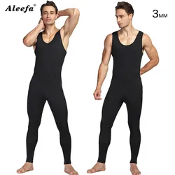 Men Sleeveless Wetsuit Vest Spearfishing Jacket  3mm neoprene swimming open water wet suit black