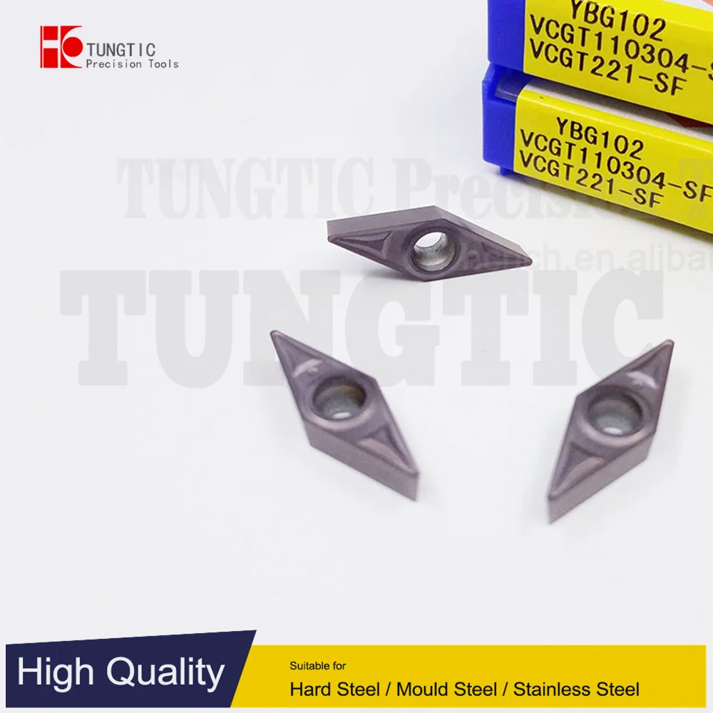 

TUNTIC VCGT110304-SF VCGT 110304-SF Turning Inserts Carbide Cutter For Cast Iron