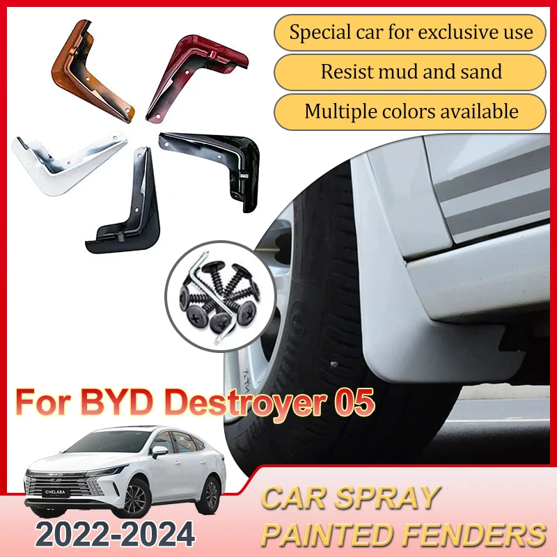 

Car Mudguards For BYD Destroyer 05 2022 2023 2024 Chazor King 4x Splash Guard Front Rear Fenders Mud Flaps Auto Tool Accessories
