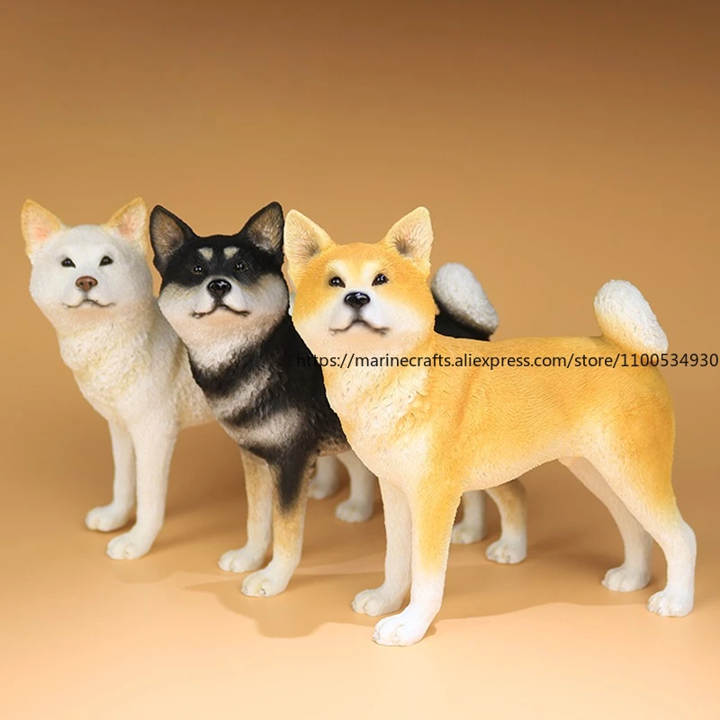 

Akita Inu Dog Statue Realistic Japanese Resin Figurine Loyal Pet Model for Car Dashboard Home Display
