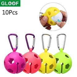 Soporte de silicona para bolas de Golf, accesorio de almacenamiento para la cintura, fácil acceso para sujetar a la bolsa, 10 unidades