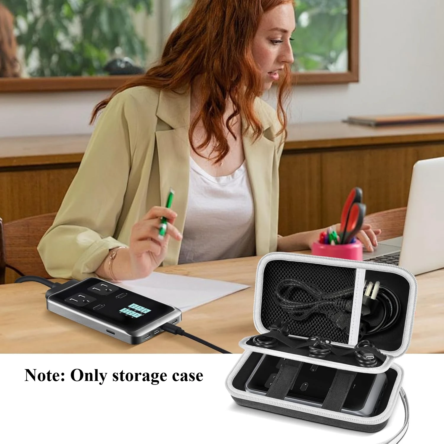 (Box Only) Case Compatible with Anker Prime 240W 8-in-1 Charging Station, Power Strip Storage Holder Organizer