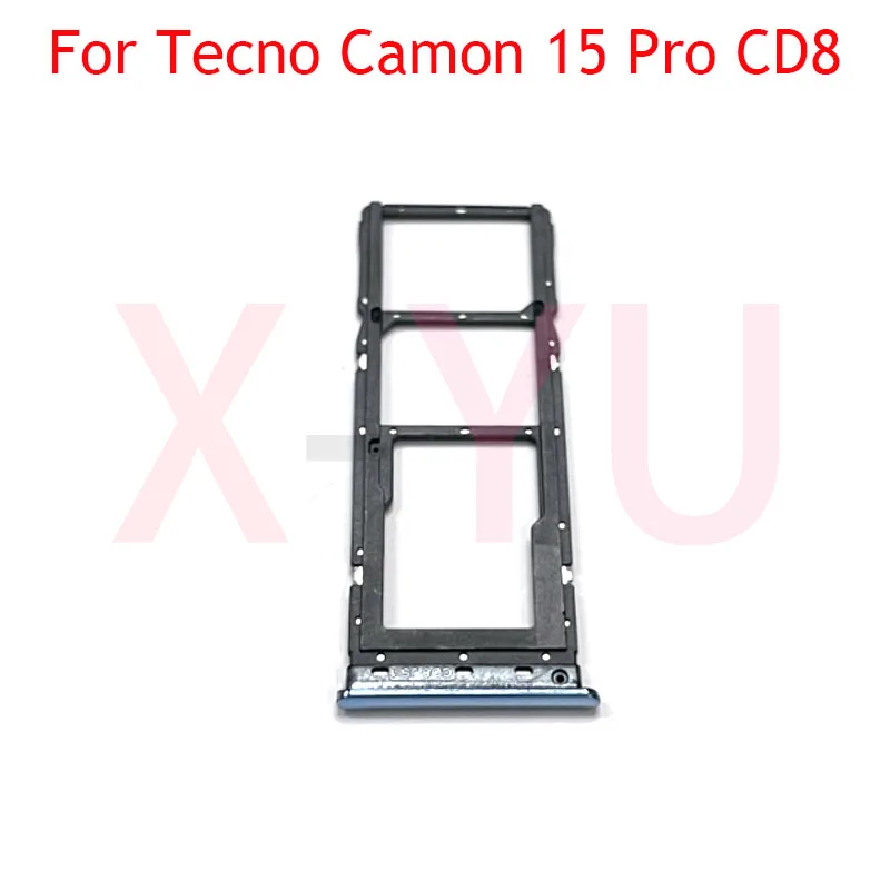 For Tecno Camon 15 18 18P 19 Pro Air CH6 CH7 CD6 CD7 CD8 CI6n Ci8 Ci8n Ci6 Sim Card Slot Tray Holder Sim Card Reader Socket