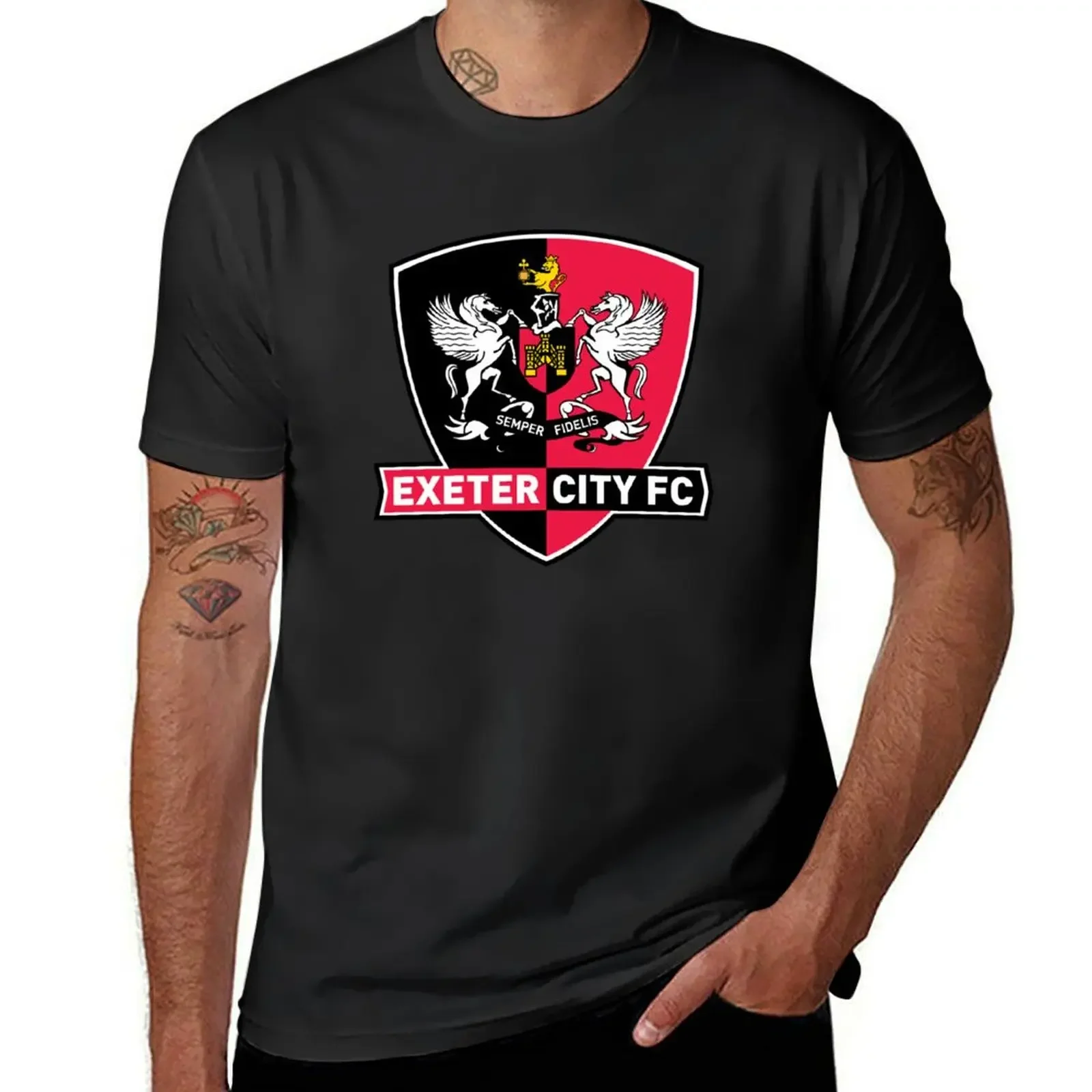 The Grecians Exeter City FC T-Shirt blue archive man t shirt shirts graphic tee vintage t shirts mens graphic t-shirts