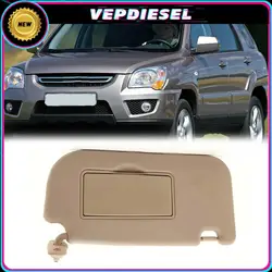 Brand New 85202-03000 Front Left Driver Side Sun Visor Makeup Mirror For 2004-2010 Kia Sportage Beige 8520203000 Auto Beige