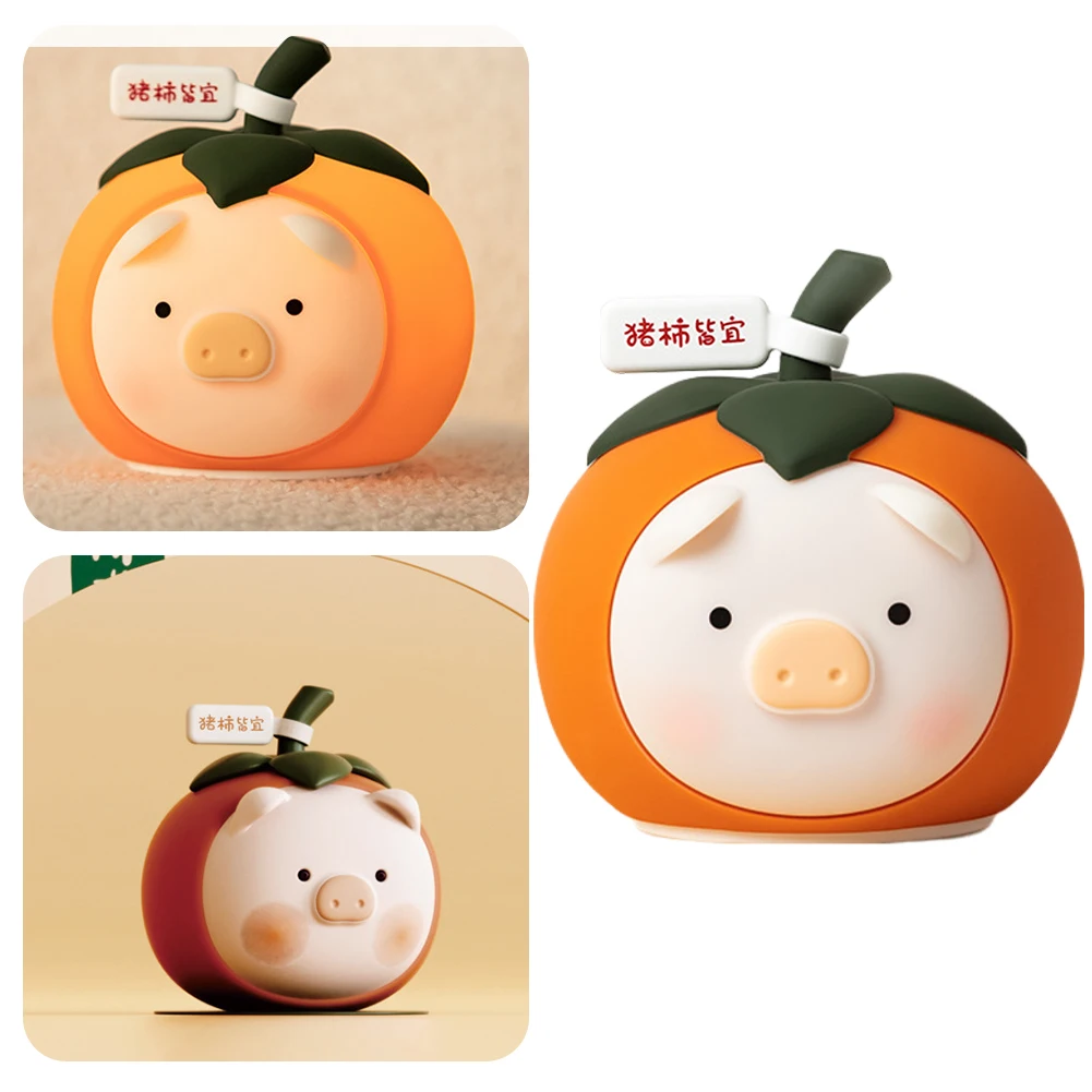 

Funny Pig Night Light USB Rechargeable Timing Pig and Persimmon Animal Lamp Cartoon Pig Persimmon Night Lamp for Home Room Decor