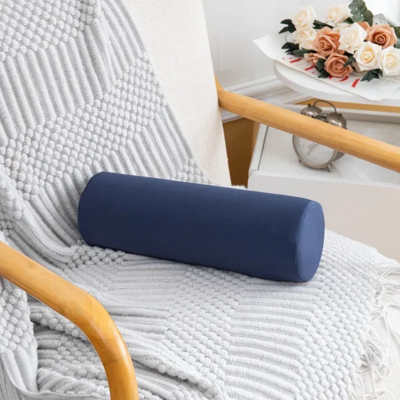 Cervical Neck Roll Pillow Memory Foam Pillow Cylinder Round Pillow Pain Relief Neck Pillows for Sleeping Support Removable Cover