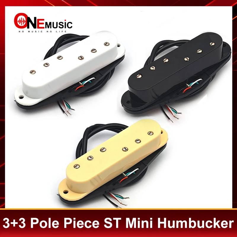 ST Mini Humbucker 3+3 Adjustable Pole Piece Single Coil Pickup Size 9K 4 Conducts Output Coil Splitting Pickup Multi Colour