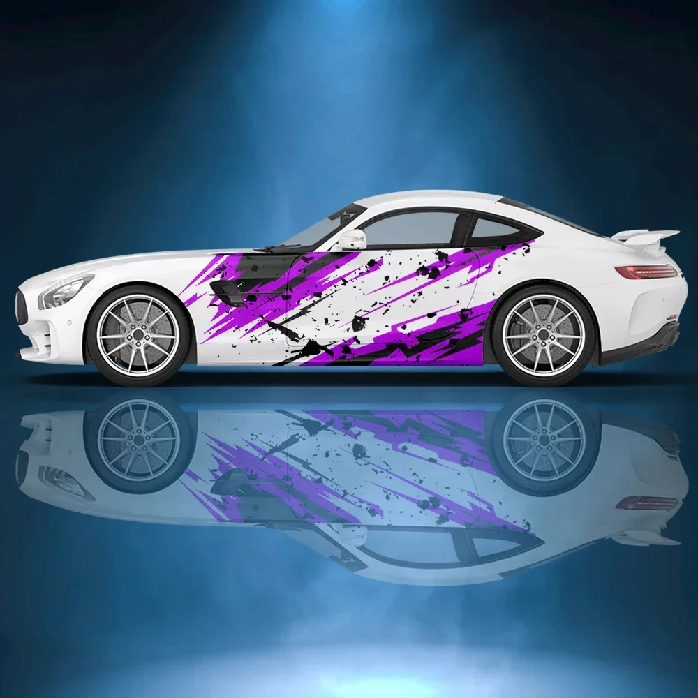 

Abstract Geometric Splash Car Vinyl Wraps Decal Self-adhesive PVC Sticker Suitable for Trucks SUV Decor Auto Accessories Gift