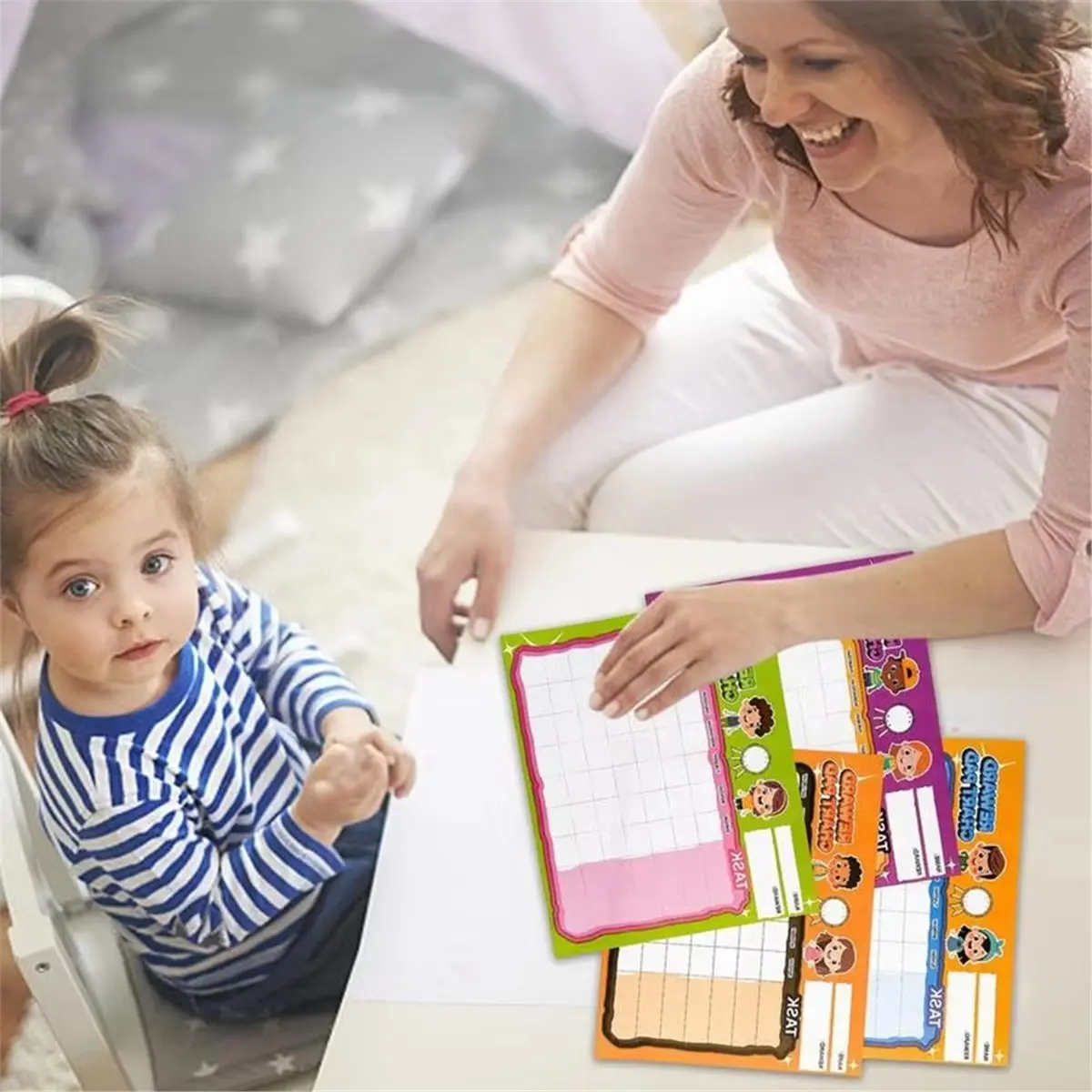 Sticker Chart for Kids Behavior Magnetic Visual Kids Chore Chart Educational Homeschool Supplies