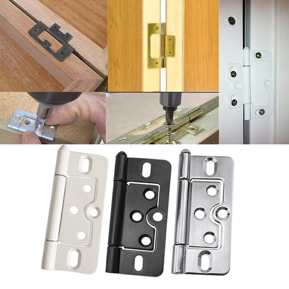 

Flush Door Hinges Cabinet Door Hinges Home Use High-Quality Iron Long-Lasting Performance Smooth Opening And Closing