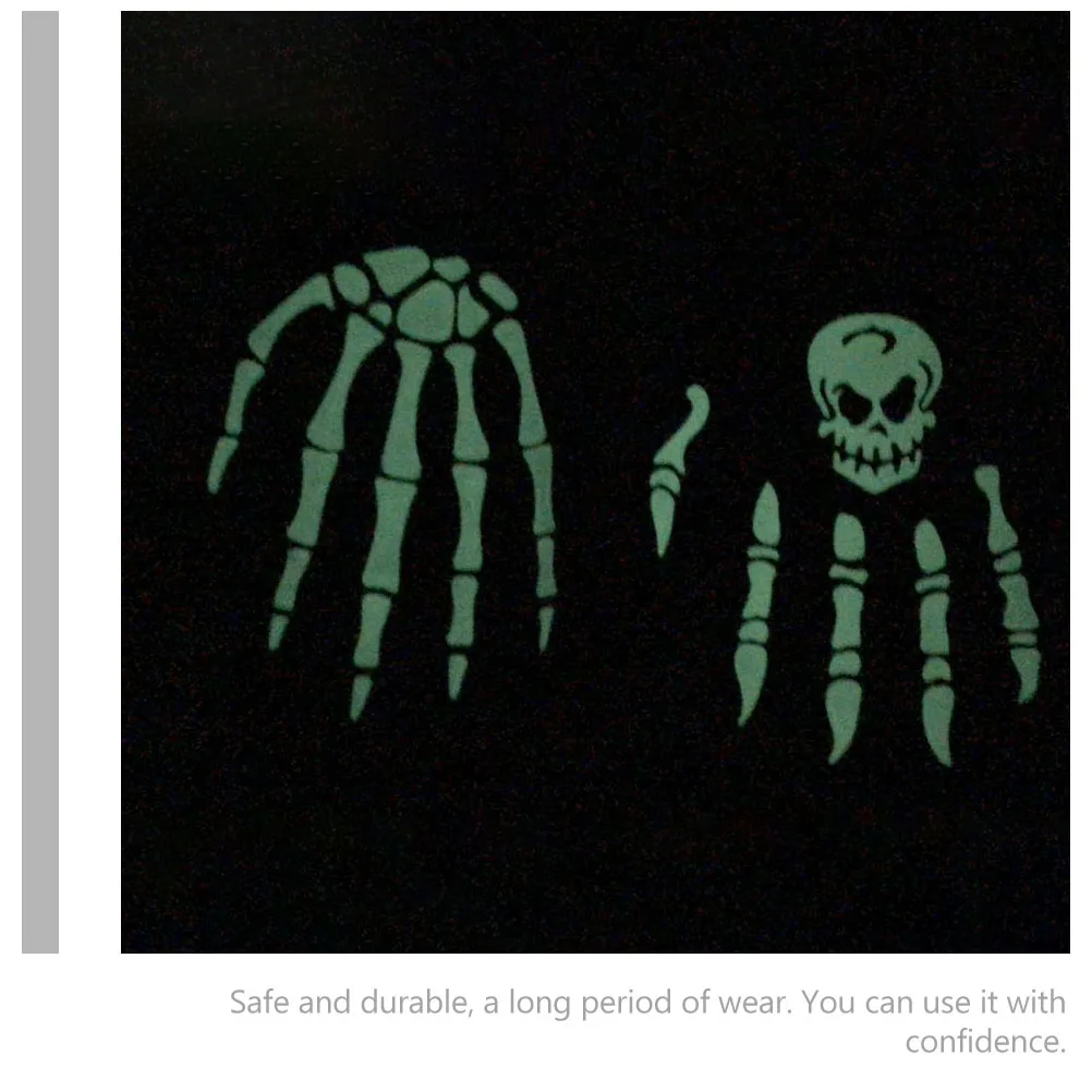 

Luminous Skull Halloween Party Fingerless Glow Men's Winter Warm Stylish Cycling Bone Half-Finger Breathable Durable
