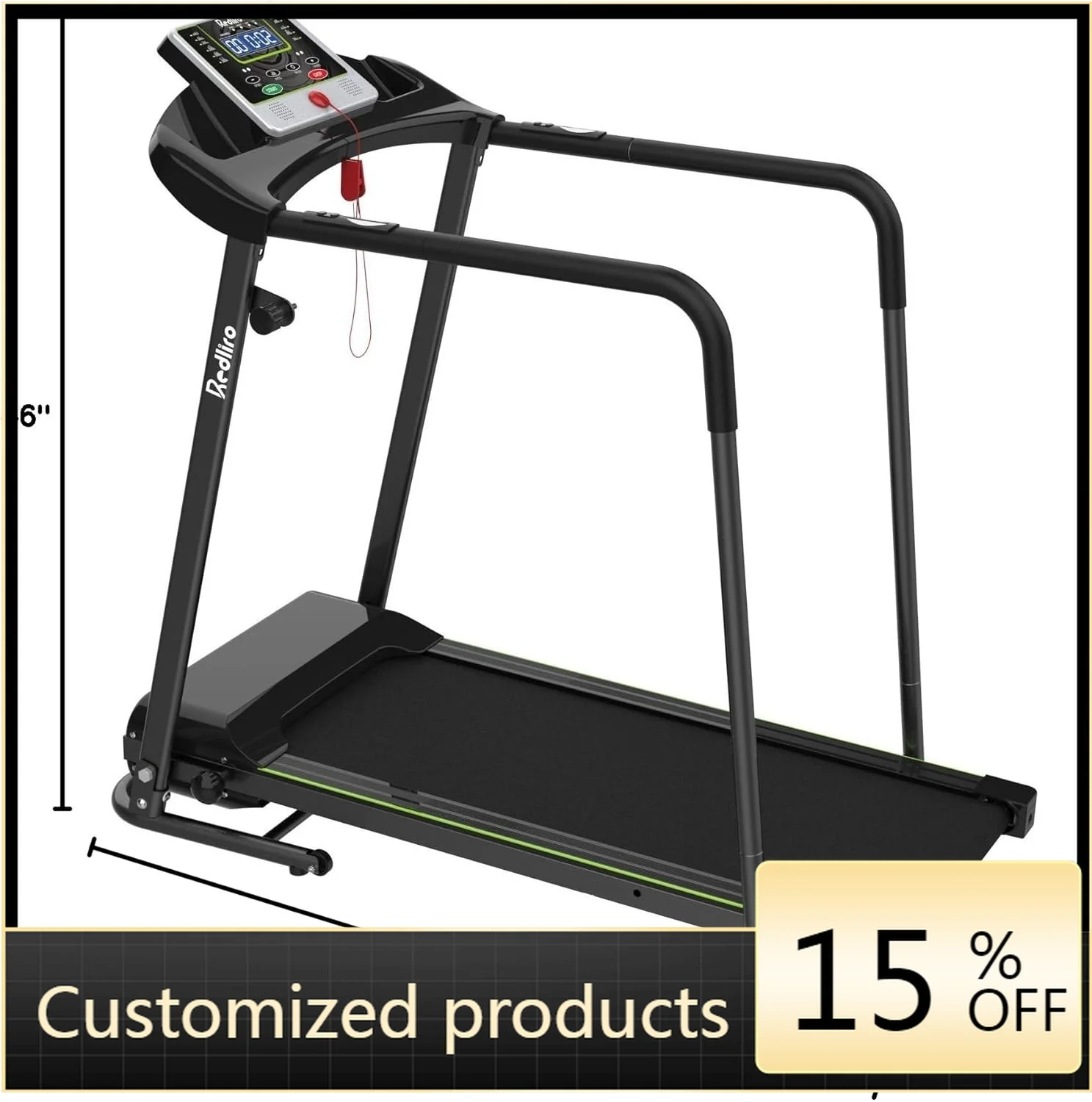 STLF New Style Smart System Heart Rate Elderly Electric Treadmill for Compact Home Use Simple Operation Minor Treadmill with Han