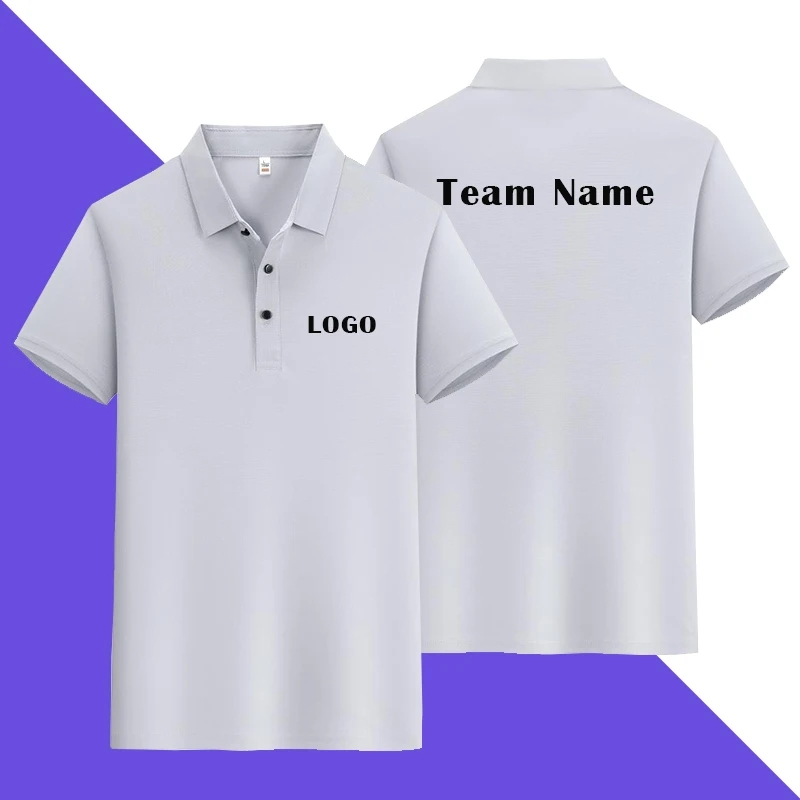 

220gsm Summer Short Sleeve Solid Classic Polo Shirts Custom Printed Design Photo Logo For Business Staff Company Uniform LS-3501
