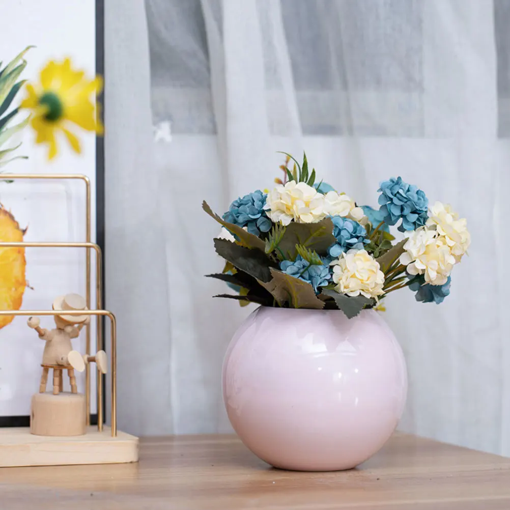 

Creative Stainless Steel Flower Vase Desktop Home Office Decor Ornament Metal Planter For Dried Flower Arrangement Household
