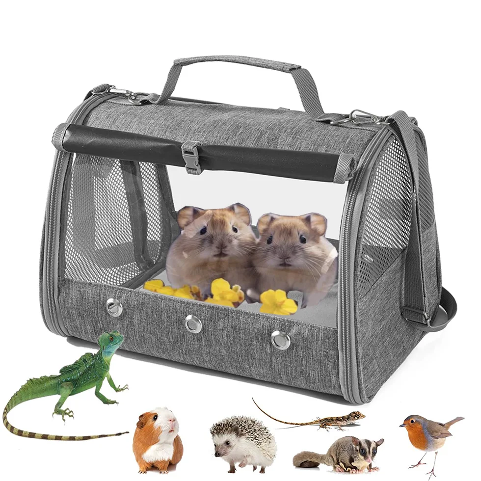 

Pet Carrier Bird Cage Portable Ventilated Travel Backpack for Cockatiel Parrot Hamster Rabbit Lizard Hedgehog Mole Small Animals