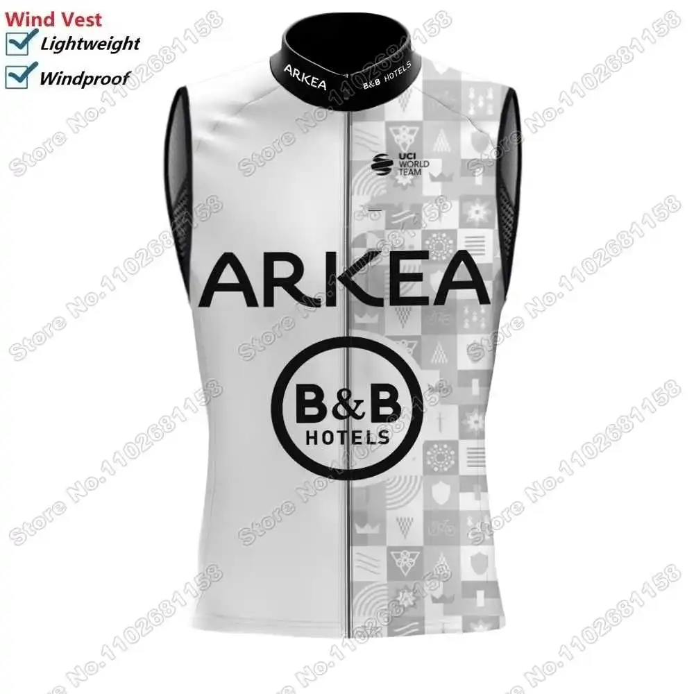 2024 ARKEA Samsic B&B HOTELS Cycling Vest Windproof Tour of Italy Men Wind Vest Road Cycling Jersey Sleeveless Bike Windbreaker